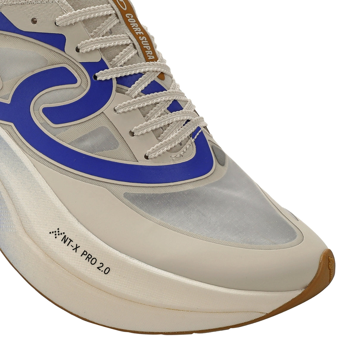 Tênis Olympikus Corre Supra 2 Unissex Bege e Azul – Placa de Carbono e Desempenho Pro