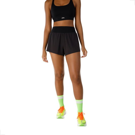 Short Corre 3' F Preto Feminino